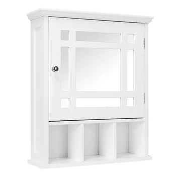 Подвесной шкаф для хранения с одной Регулируемой Зеркальной Дверцей, Белая Тележка Для хранения Carrito auxiliares con ruedas Carrito auxiliares c