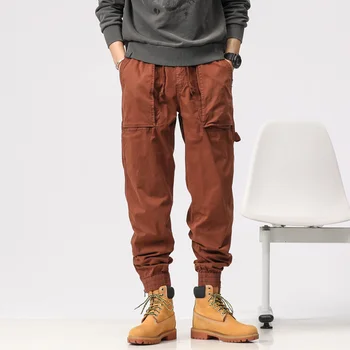Японские винтажные брюки-карго на весну, осень и зиму, мужские и женские модные брендовые леггинсы, повседневные мужские брюки большого и маленького размера