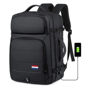 Национальный флаг, рюкзаки объемом 40 литров с возможностью расширения, USB-порт для зарядки, 17-дюймовая сумка для ноутбука, Водонепроницаемая швейцарская Многофункциональная деловая дорожная сумка