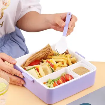 Коробки для Бенто для детей, Контейнеры для сэндвичей для детей, ланч-боксы из пищевых материалов, Контейнеры для закусок из мяса и овощей