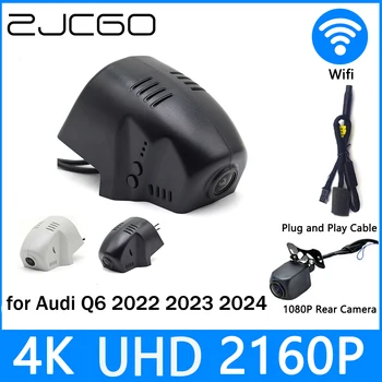 ZJCGO Dash Cam 4K UHD 2160P Автомобильный Видеорегистратор ночного видения DVR для Audi Q6 2022 2023 2024