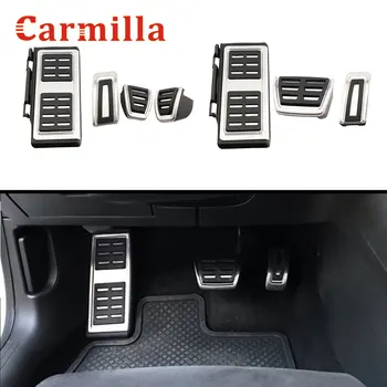 Автомобильные Педали Carmilla из Нержавеющей Стали для Audi A3 8V S3 RS3 Sportback Cabrio Limousine LHD 2012-2020 Крышка Автоматической Педали
