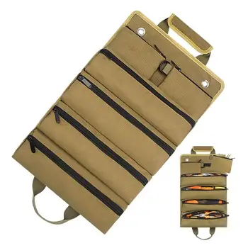 Сумка-рулон для инструментов, Органайзер для инструментов с 6 мешочками, сумка для инструментов на колесиках, сумка для инструментов для любителей, подарки для него