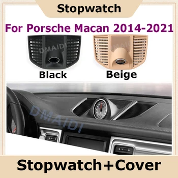 Автомобильный секундомер для Porsche Macan 2014-2021, Центральная приборная панель, Часы, Компас, Аксессуары для Модификации