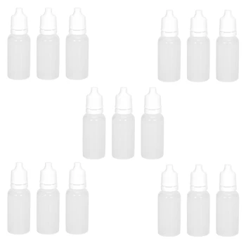 500ШТ 15 мл Пустых Пластиковых Сжимаемых Бутылок-капельниц для глазных Капельниц для жидкости Многоразового использования