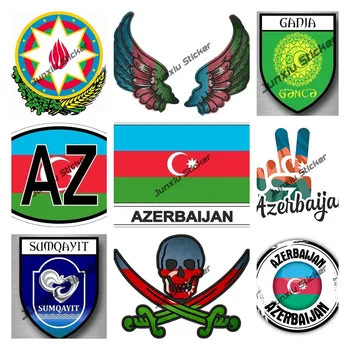 Наклейка Азербайджан Флаг Страна Крылья Байкерская наклейка Azərbaycan AZ Наклейка Азербайджан Национальный флаг Эмблема Города Наклейка в форме щита