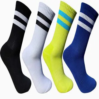 Мужские и женские баскетбольные носки для бега, спортивные впитывающие пот, износостойкие осенние и зимние футбольные хлопчатобумажные носки