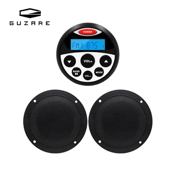 Guzae Marine Стерео радио Bluetooth FM AM Аудиосистема Приемник MP3-плеер + 4 