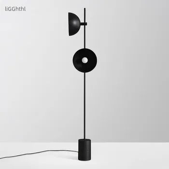 Современный Винтажный Мраморный Торшер Nordic Creative Simple LED Black Standing Light для Домашнего Декора Гостиной Отеля