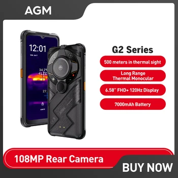 Надежная Тепловизионная камера AGM G2 Guardian Smartphone 5G с автофокусом, Монокуляр, 500 метров, Объектив 10 мм, Глобальная версия