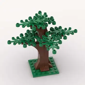 MOC Модель Дерево Сторонний строительный блок Сделано в Китае Кирпичные детали DIY Игрушки для украшения ствола дерева в Лесопарке для детей