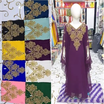 Фиолетовое платье для девочек, Детская Абайя, Марокканский кафтан, детская одежда