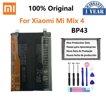 100% Оригинальный Аккумулятор для телефона BP43 4500 мАч Для Xiaomi Mi Mix 4 Mix4 MiMix4 Запасные батареи для мобильных телефонов Bateria