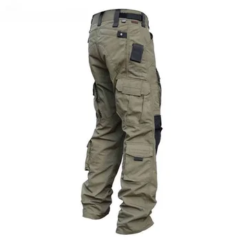 Тактические брюки Мужские с несколькими карманами, уличные брюки-карго в стиле Милитари, Мужские износостойкие рабочие брюки для пеших прогулок, Мужские