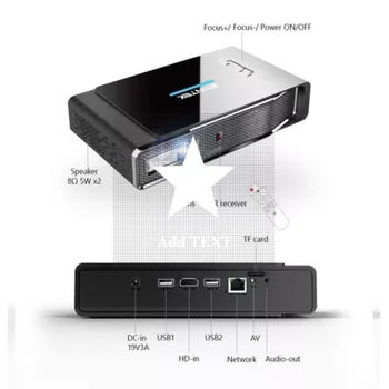 Byintek R15 3D 4K Smart Android Видеопроектор Pico LED DLP Маленький Мини Мобильный Портативный Луч, WIFI Игровой Проектор Для домашнего Кинотеатра