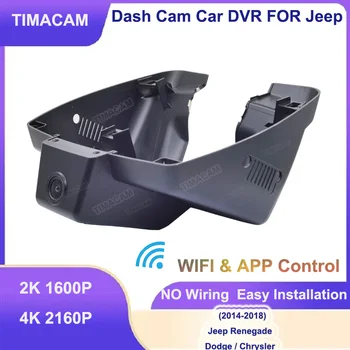 TIMACAM 2K Автомобильный Видеорегистратор UHD 4K 2160P Wifi Видеорегистратор Спереди и сзади Для Jeep Renegade, для Dodge, для Chrysler 2014-2018
