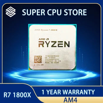 AMD Ryzen 7 1800X R7 1800X 3,6 ГГц Восьмиядерный шестнадцатипоточный процессор Процессор L3 = 16M 95W YD180XBCM88AE Socket AM4
