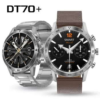 2023 Новые Смарт-часы DT70 + Из Нержавеющей Стали, Деловые Мужские Наручные Часы для Фитнеса, 1,45, Круглый Экран, NFC, Bluetooth, Вызов, Умные Часы, Распродажа