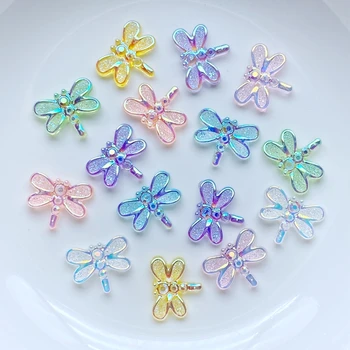 60шт Кавайных милых блестящих мини-Бабочек с плоской задней частью Кабошоны Для Скрапбукинга DIY Украшения для ногтей