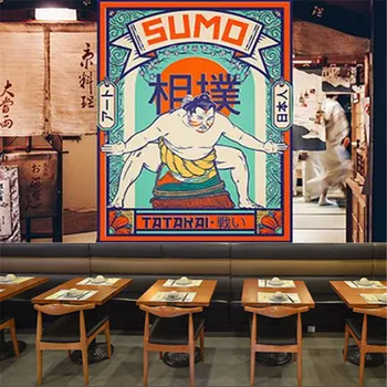 Самурай Японская Культура Сумо Промышленное Оформление Обои Японский Суши Ресторан Izakaya Фон Обои Фреска