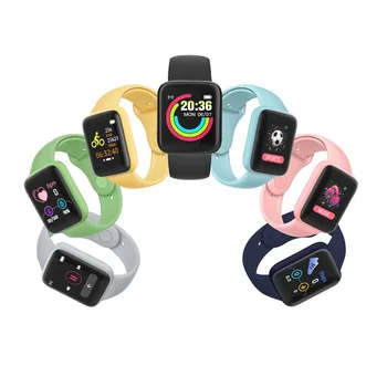 Детские смарт-часы Y68, мужской спортивный фитнес-трекер, монитор артериального давления, пульсометр, женский браслет для Android IOS Xiaomi Kids