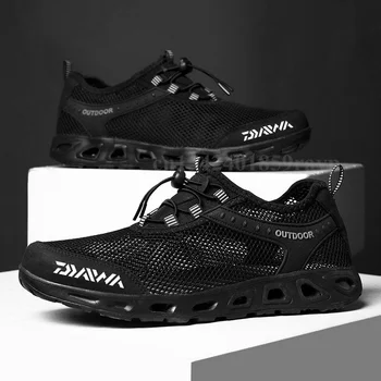 Daiwa/ Летние Уличные мужские Дышащие Сетчатые Противоскользящие ботинки для Рыбалки, Износостойкие Быстросохнущие Легкие Ботинки Для Лазания по Болотам