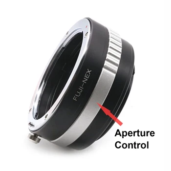 Переходное кольцо для крепления FUJI-NEX AX-FE с регулировкой диафрагмы для объектива Fujica AX (Old X) с креплением Sony FE/E-mount Camera A7 A9 A6000 NEX