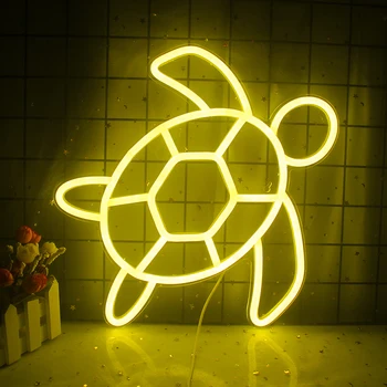ineonlife Новая светодиодная неоновая Вывеска с дизайном морской Черепахи, Настенный арт-неоновый светильник, лампы с питанием от USB для магазина декора детской комнаты, Рождественский подарок