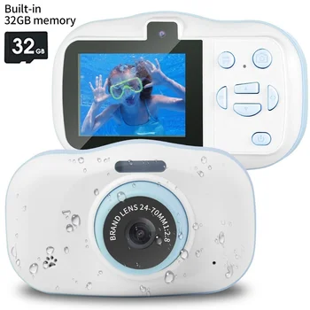 Детская камера Водонепроницаемая цифровая камера для детей, Селфи-камера для детей, видеокамера, игрушка для мальчиков и девочек, Новинка на День Рождения