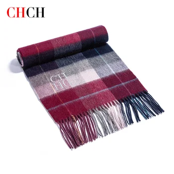 Мужской шарф из теплой шерсти, больше цвета для красного луча, синий Коричневый зимний шарф 30x180 см