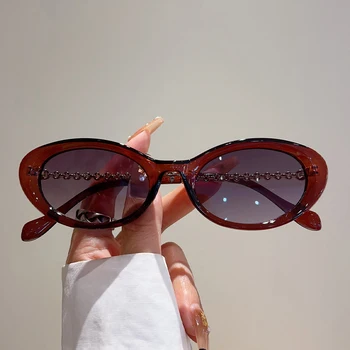 KAMMPT Новые Винтажные Солнцезащитные очки для Женщин, Модные Овальные Очки с Градиентными Оттенками 