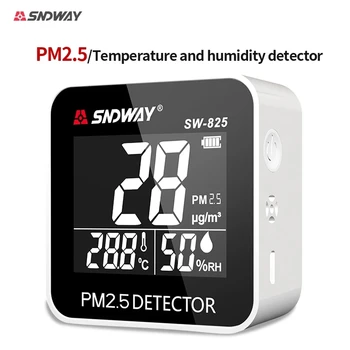 Sndway Детектор частиц качества воздуха Монитор Газоанализатор PM2.5 Измерение температуры и влажности Мм SW-825 Инструменты Детектора Газа