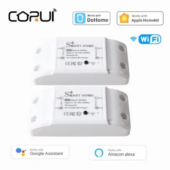 CORUI Homekit Smart Wifi Switch 10A Выключатель С функцией таймера отключения Dohome App Control Совместим с Alexa Siri Google Home
