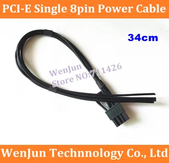 50 шт. Бесплатная доставка 18AWG PCI-E Одиночный 8-контактный адаптер питания Удлинительный кабель для видеокарты 34 см