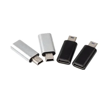 USB C К Mini USB 2.0 Адаптер Type C Женский К Mini USB Мужской Преобразующий Разъем Для MP3 Плееров GoPro Dash Cam Цифровая камера GPS