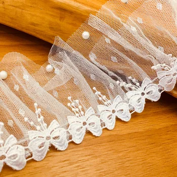 Кружевная сетчатая ткань с цветочной вышивкой 3 ярда для свадебного платья 