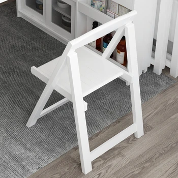 Скандинавский Складной обеденный стул из цельного дерева Белого дерева Орех Современный минималистичный стул