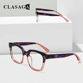 Женские очки для чтения CLASAGA Прямоугольные На металлических петлях высокого качества, Удобные прозрачные линзы, Очки по рецепту для мужчин