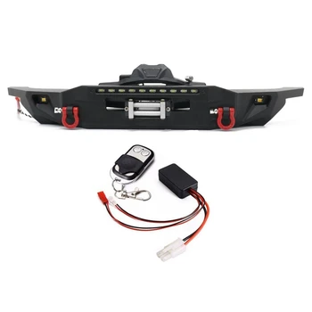 Металлический передний бампер с лебедкой и светодиодными фонарями для Yikong 4083 YK4083 1/8 RC Crawler Car Accessories Kit