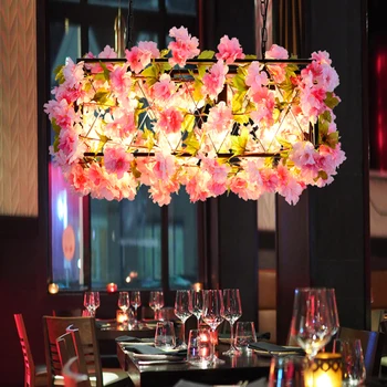 Подвесной светильник для растений Музыкальный Ресторан Бар Креативный цветочный подвесной светильник Магазин одежды Shode Corative Chandlier iron