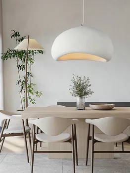 Nordic Wabi-Sabi E27 Светодиодный подвесной светильник, Современный минималистичный ресторан, столовая, гостиная, Потолочная люстра, лампы для декора комнаты