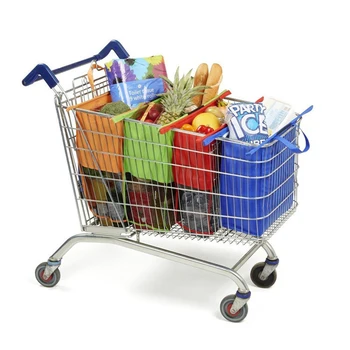 набор из 4 частей корзины для покупок в супермаркете, теплоизоляционная нетканая сумка-тубус, европейская и американская корзина для покупок в супермаркете
