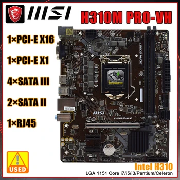 Материнская плата LGA 1151 MSI H310M PRO-VH V2 С поддержкой Intel H310 8-го поколения Core i7/i5/i3 DDR4 32 ГБ PCI-E 3.0 SATA III HIFI Micro ATX