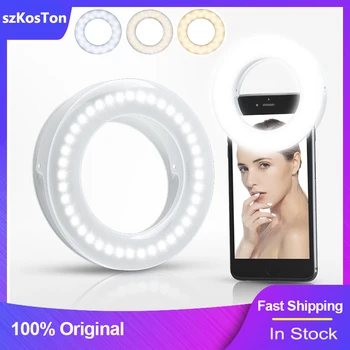 USB Зарядка Led Selfie Ring Light Объектив мобильного телефона LED Selfie Lamp Ring для iPhone Samsung Xiaomi Phone Tablet Selfie Light