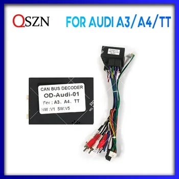 QSZN Для AUDI A3/A4/TT Android Автомобильный Радиоприемник Canbus Box Декодер Жгут Проводов Адаптер Кабель Питания OUDI-AUDI-01