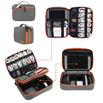 Цифровая сумка Большой емкости, Портативный Дорожный Кабель для передачи данных, Зарядное устройство, сумка для хранения, Водонепроницаемая защитная сумка для наушников, телефона, USB-Органайзер