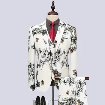 Сшитое на заказ Свадебное платье жениха, блейзер, брюки, деловые Классические брюки высокого класса SA07-54599