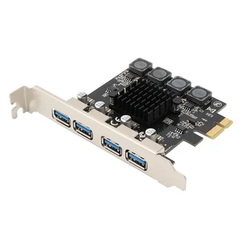 4 Порта USB 3,0 PCI Express Card USB 3,0 PCI-E Карта расширения PCIE к USB 3,0 Карта-адаптер для PCIE 1X 4X 8X 16X Слот