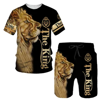 Женская Мужская футболка с принтом ZD, групповая мода, мужская спортивная одежда со львом, оптимальные шорты, спортивная одежда, лето s