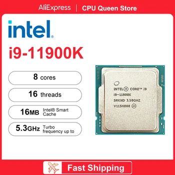 Intel Новый Core i9-11900K i9 11900K 3,5 ГГц 8-ядерный 16-потоковый 11-й процессор DDR4 CPU 16M 125 Вт Игровой процессор LGA 1200 processador